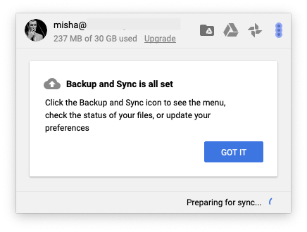 google backups for my mac